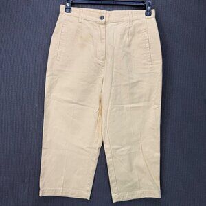 Christopher & Banks Womens Size 8 yellowish Capri Pants Cotton Blend